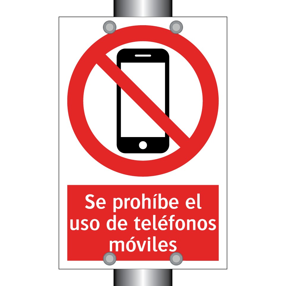 Se prohíbe el uso de teléfonos móviles
