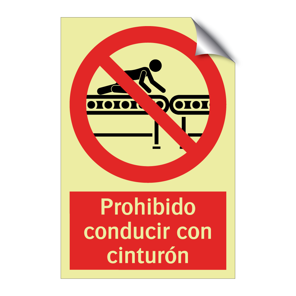 Prohibido conducir con cinturón