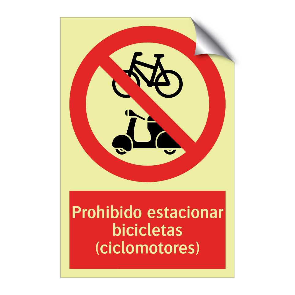 Prohibido estacionar bicicletas (ciclomotores)