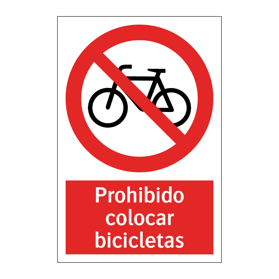 Prohibido colocar bicicletas