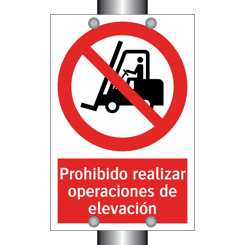 Prohibido realizar operaciones de elevación
