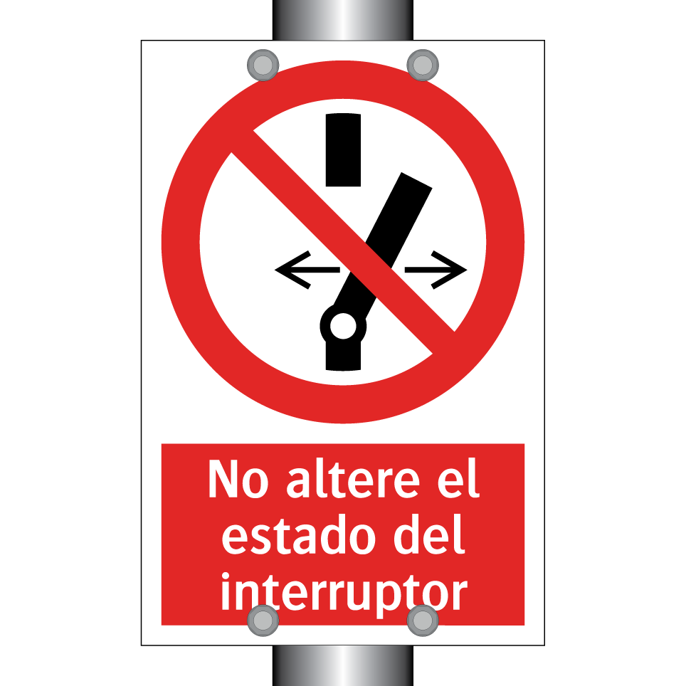 No altere el estado del interruptor