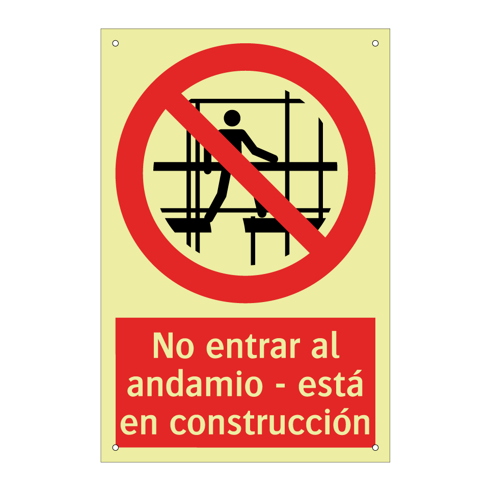 No entrar al andamio - está en construcción