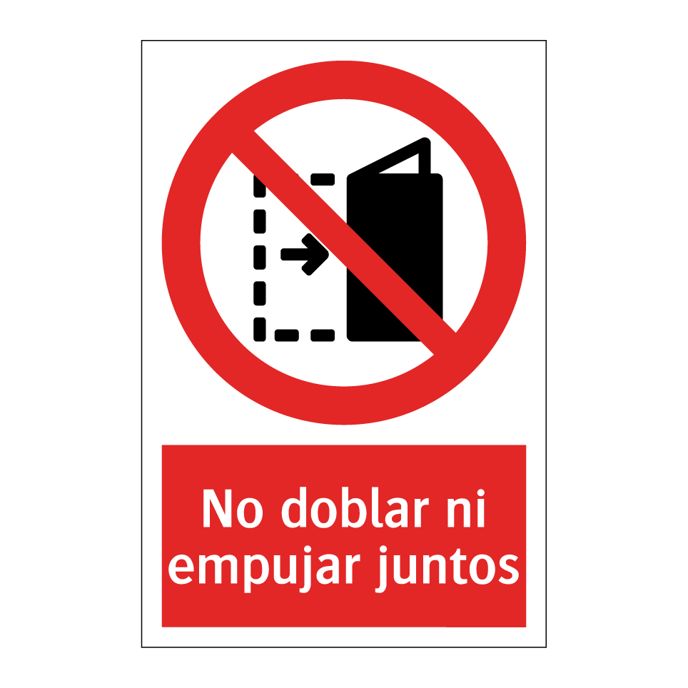 No doblar ni empujar juntos