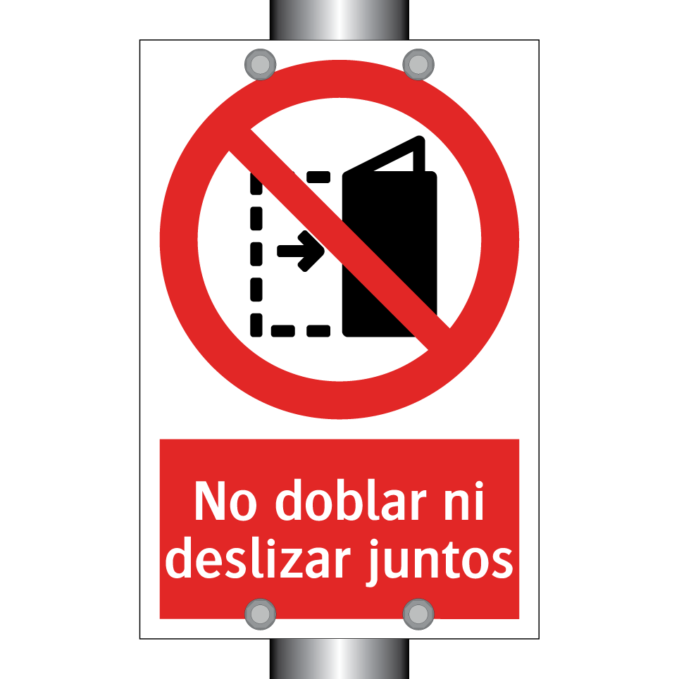 No doblar ni deslizar juntos
