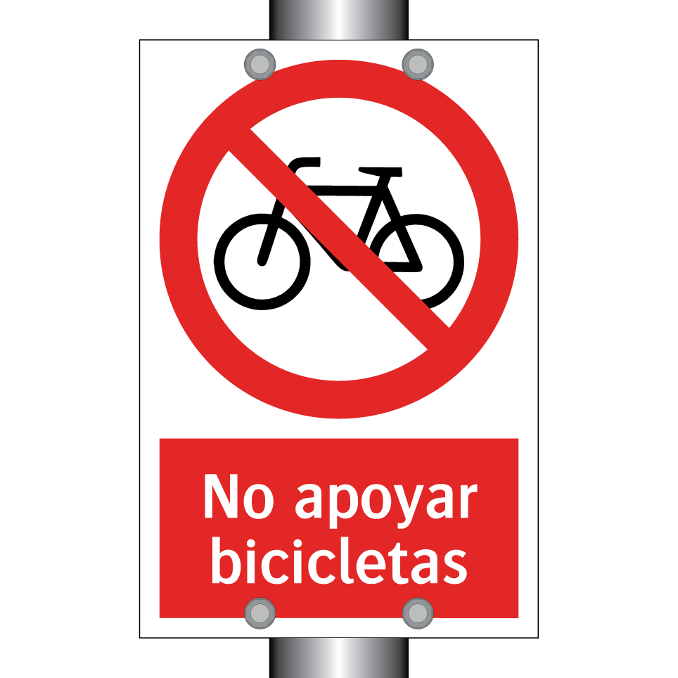 No apoyar bicicletas