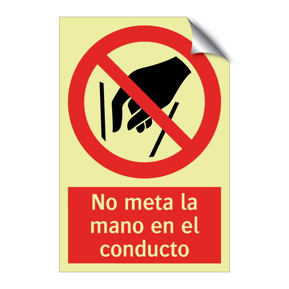 No meta la mano en el conducto