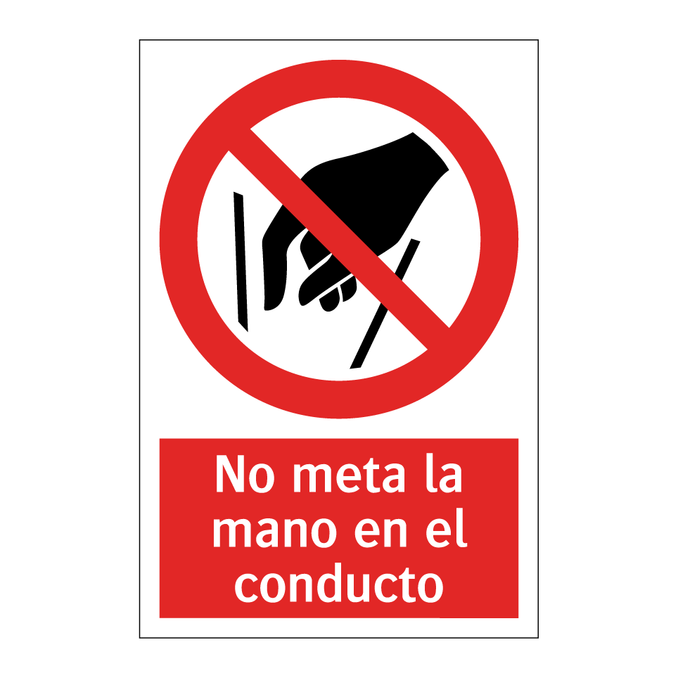 No meta la mano en el conducto