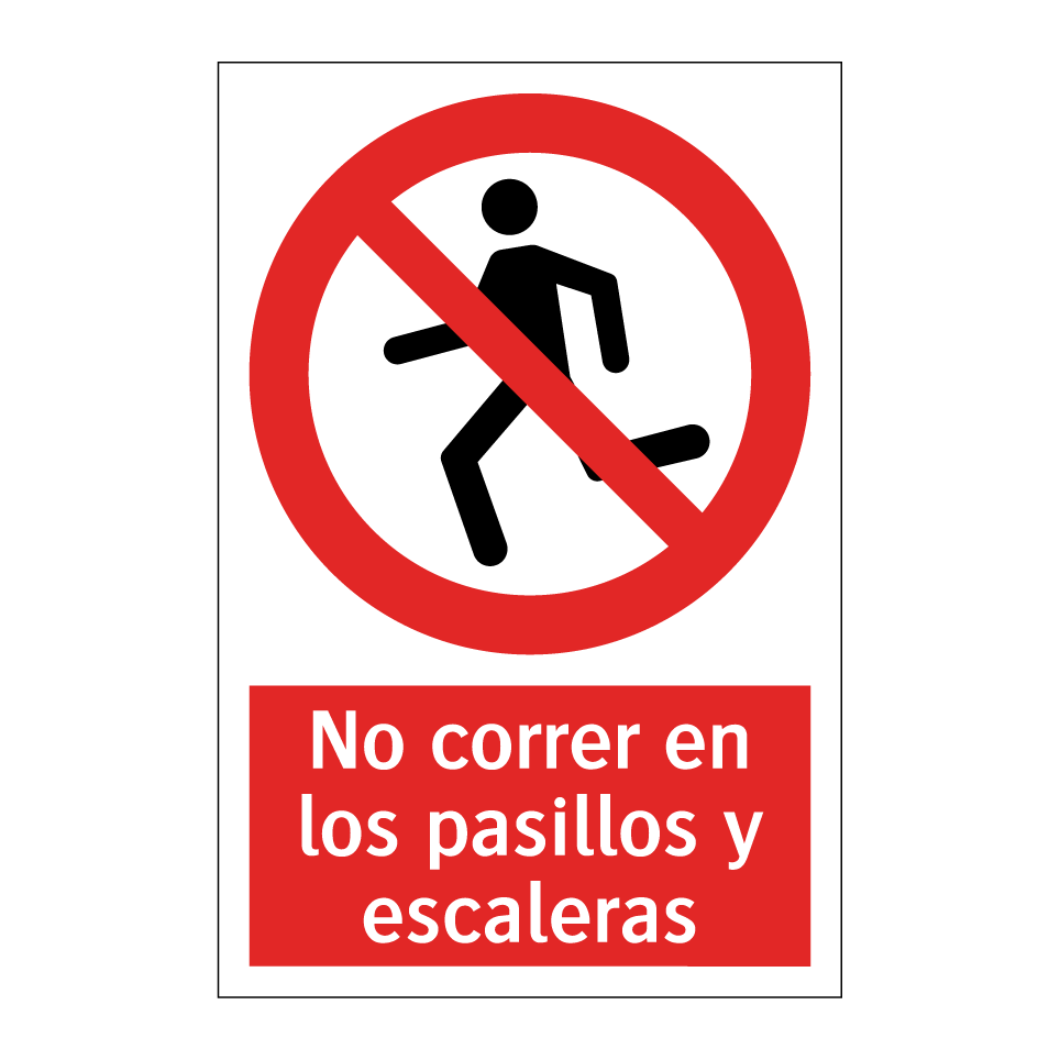 No correr en los pasillos y escaleras