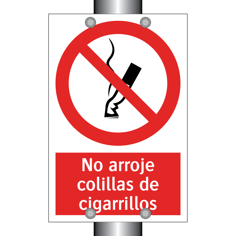 No arroje colillas de cigarrillos