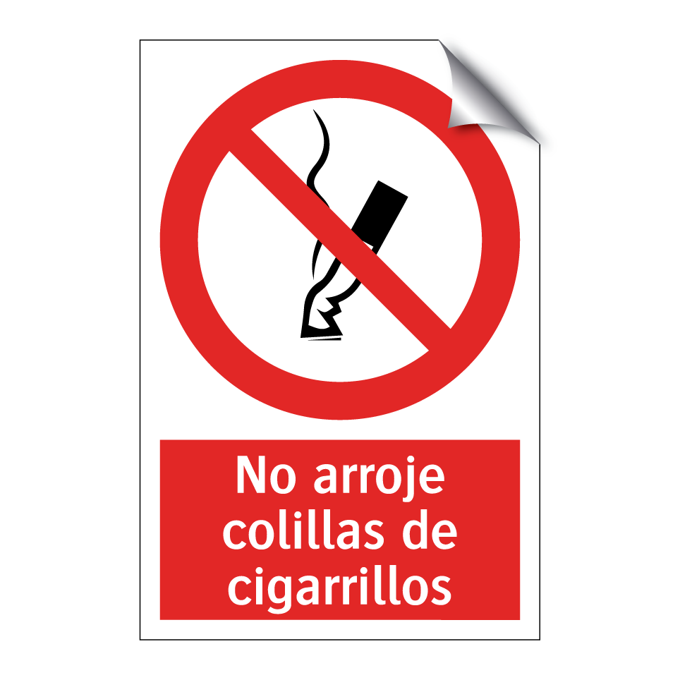 No arroje colillas de cigarrillos