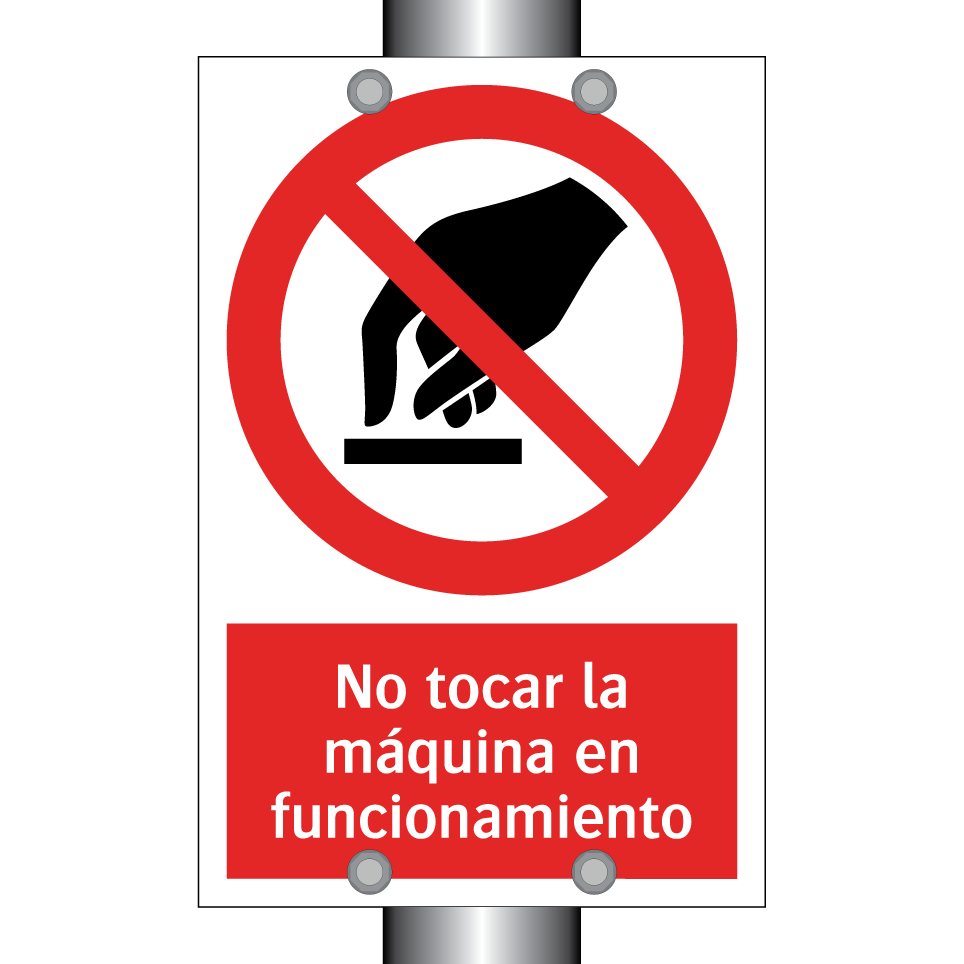 No tocar la máquina en funcionamiento