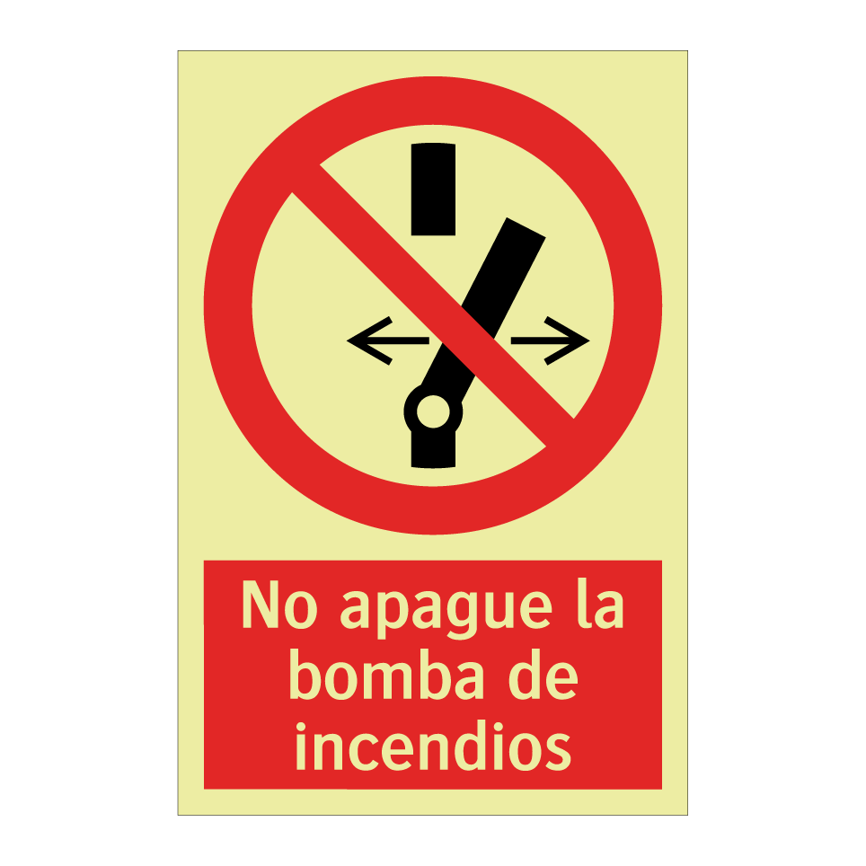No apague la bomba de incendios