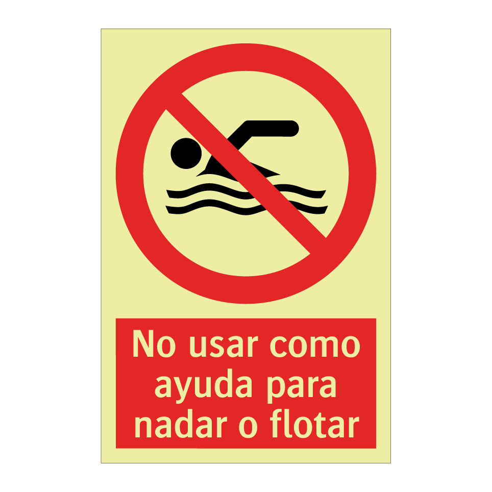 No usar como ayuda para nadar o flotar