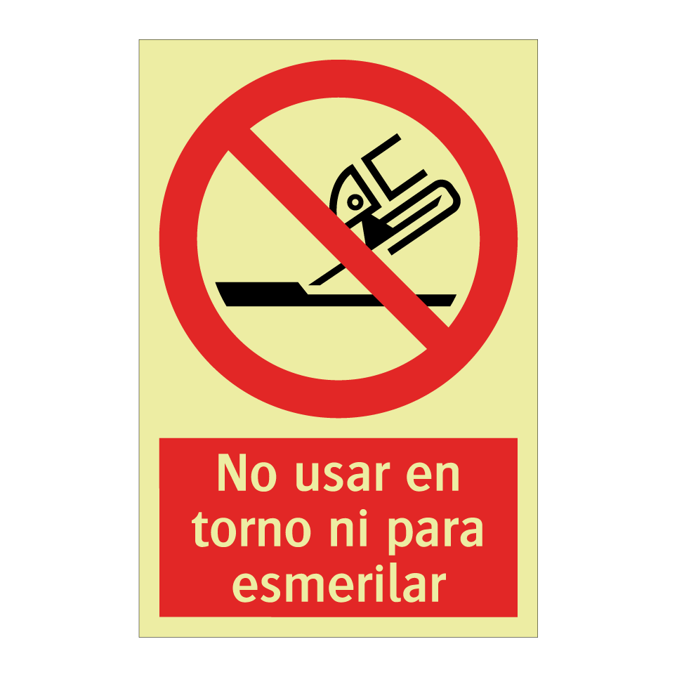 No usar en torno ni para esmerilar