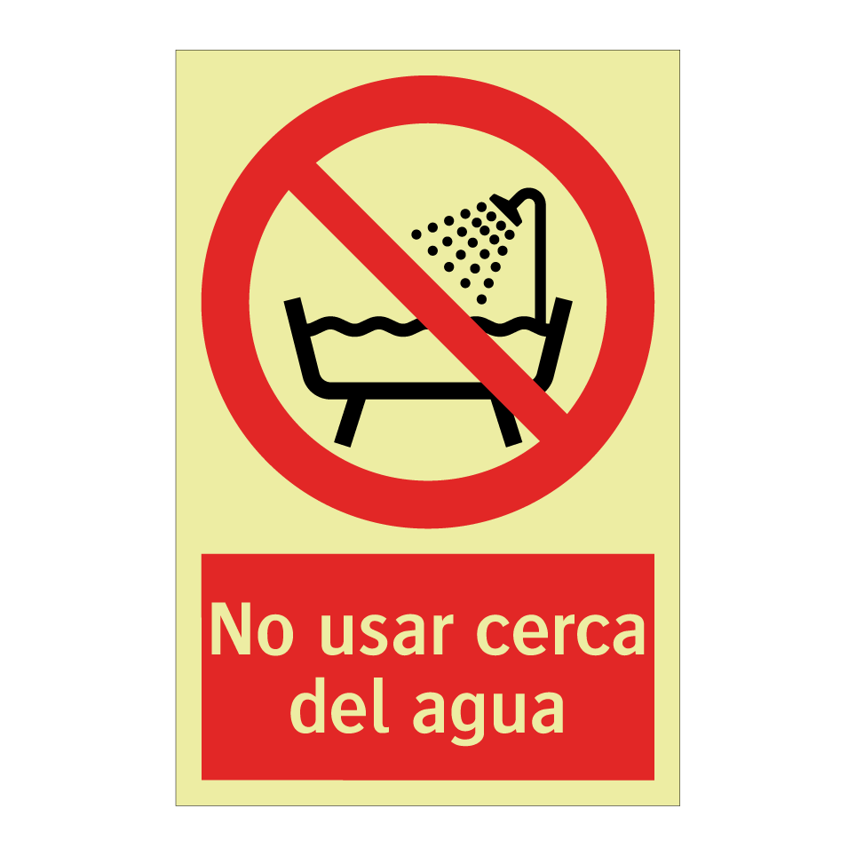 No usar cerca del agua