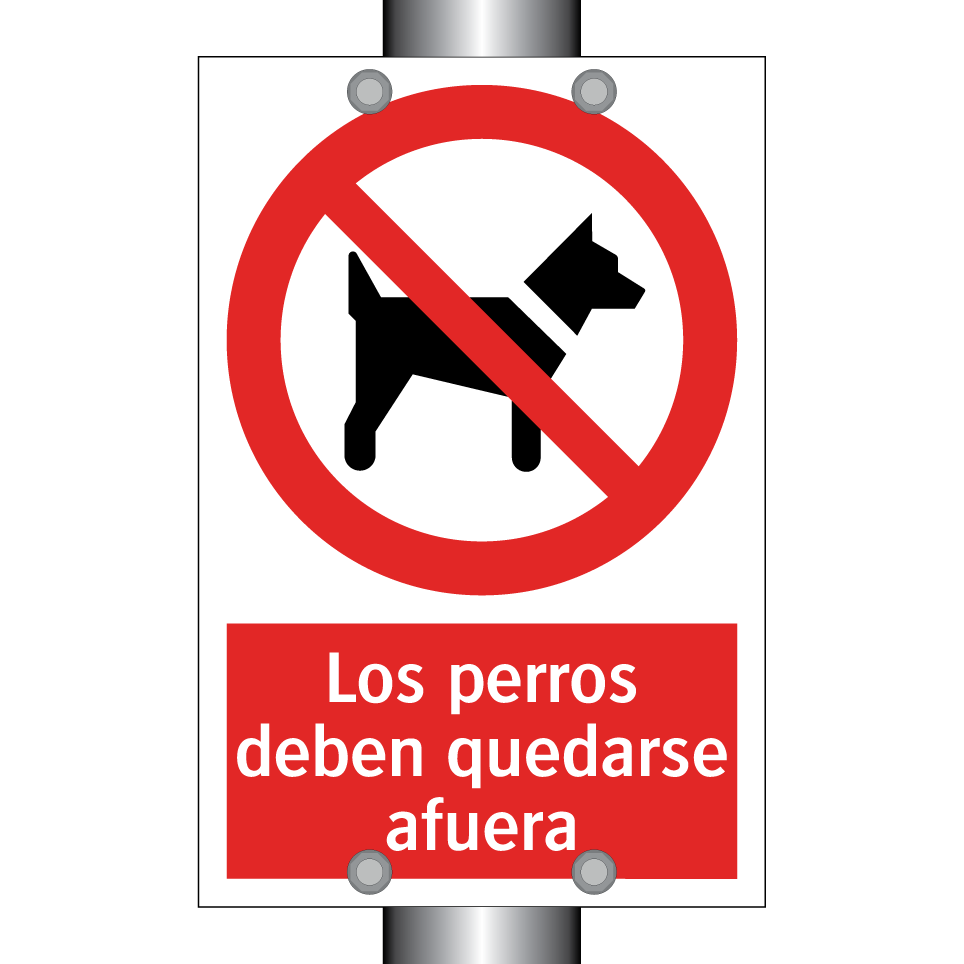 Los perros deben quedarse afuera