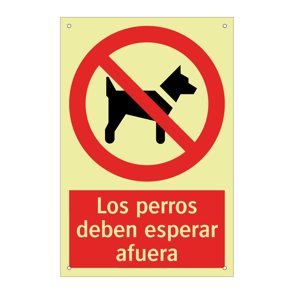 Los perros deben esperar afuera