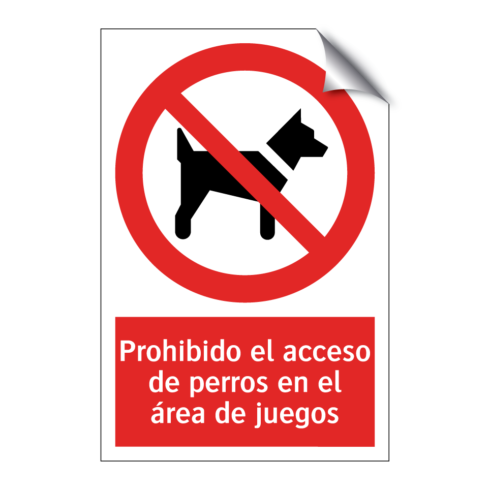 Prohibido el acceso de perros en el área de juegos