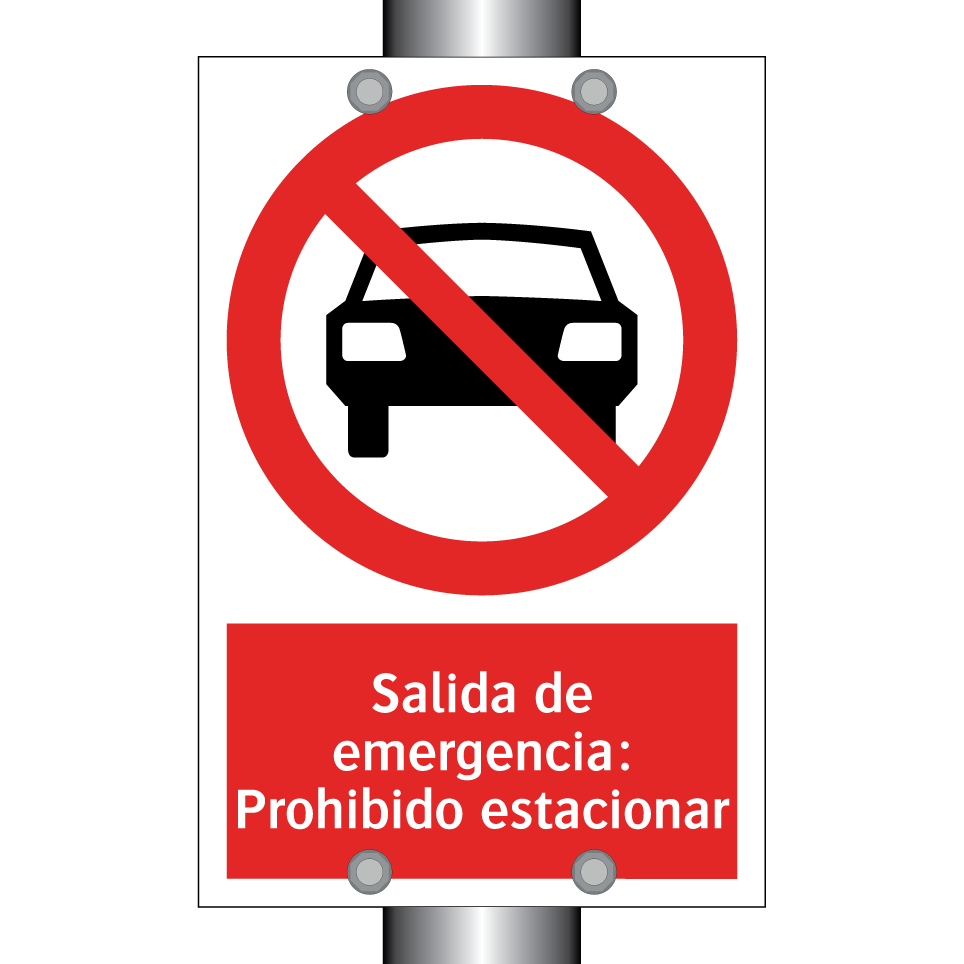 Salida de emergencia: Prohibido estacionar