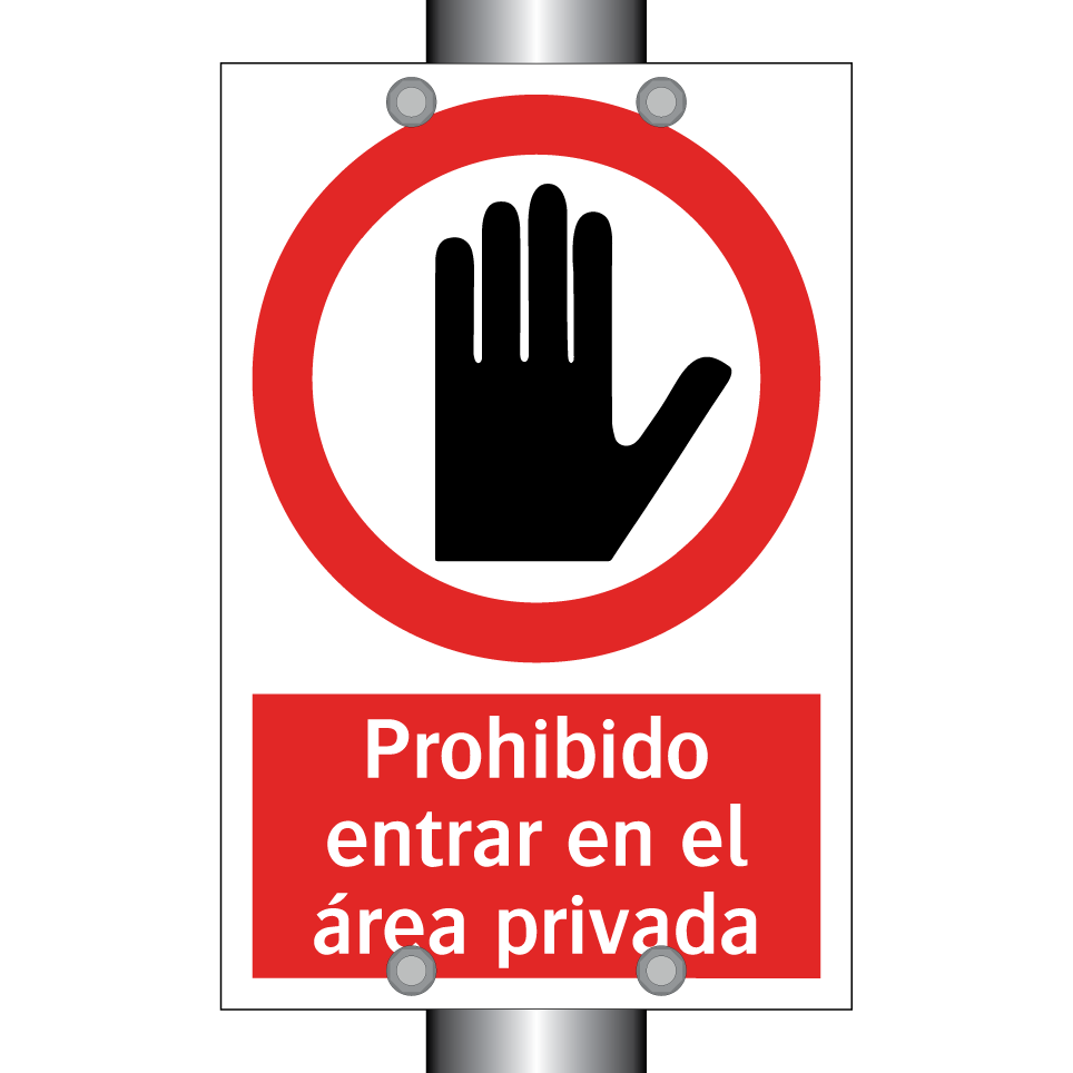 Prohibido entrar en el área privada