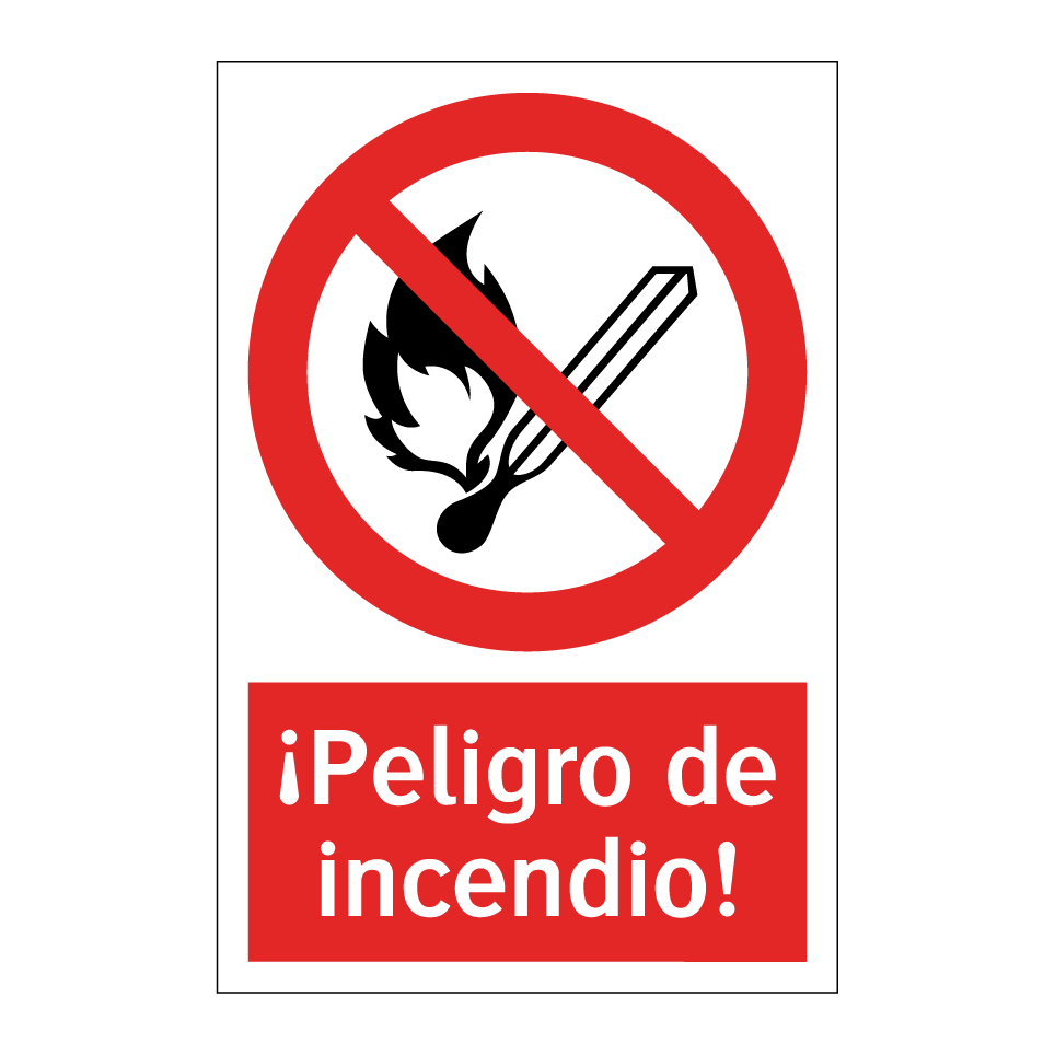 ¡Peligro de incendio!