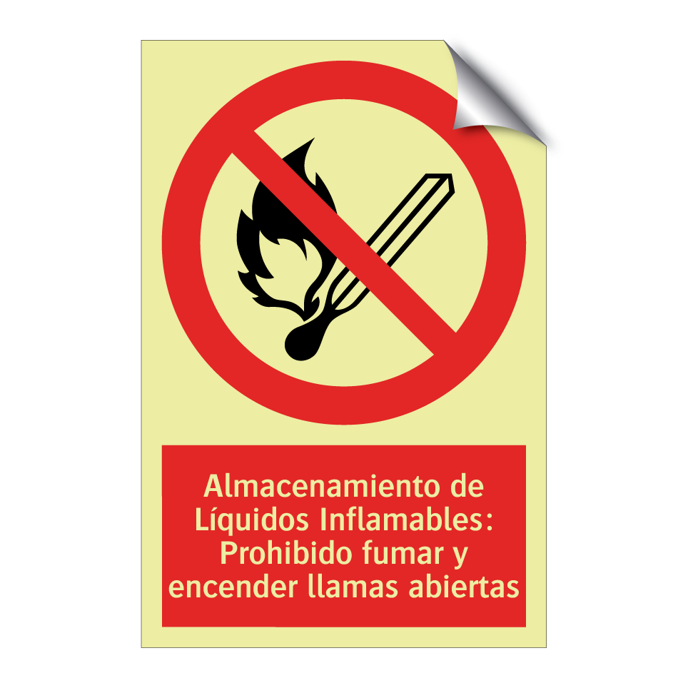 Almacenamiento de Líquidos Inflamables: Prohibido fumar y encender llamas abiertas