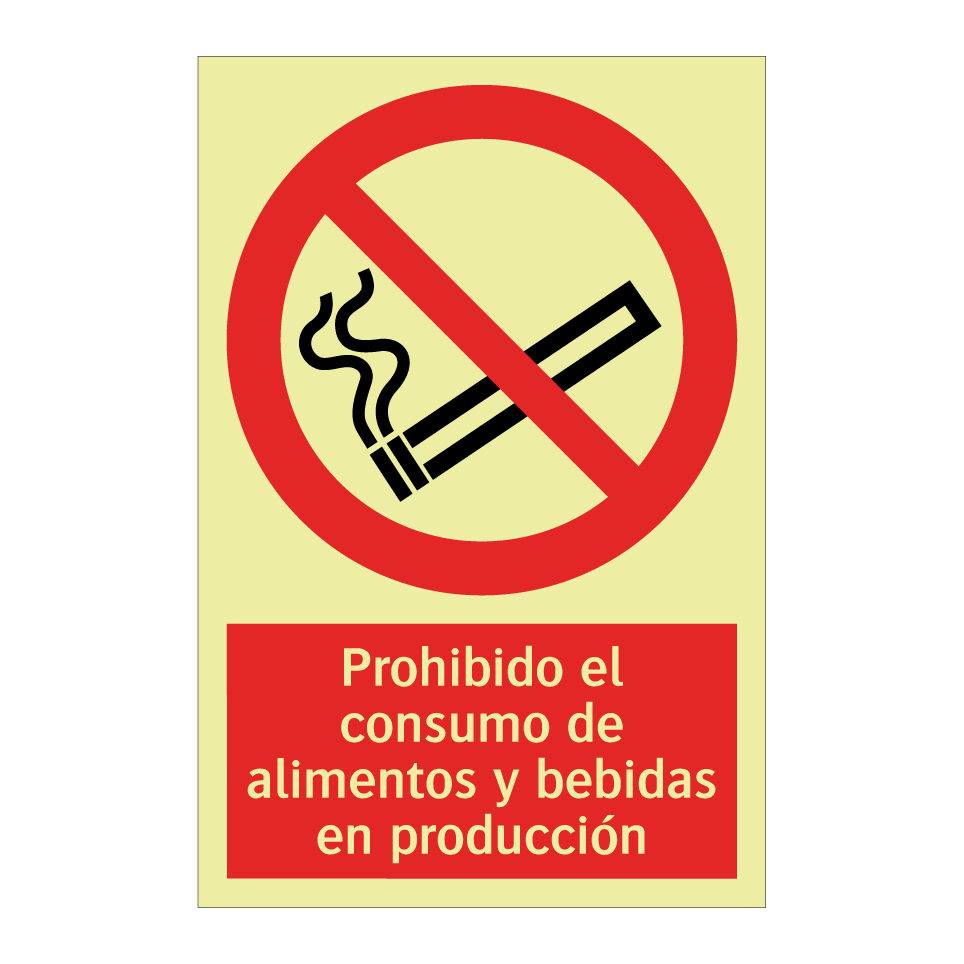 Prohibido el consumo de alimentos y bebidas en producción