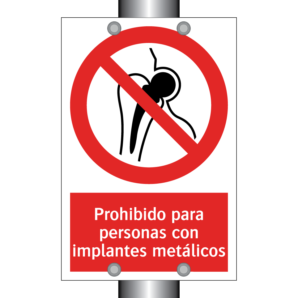 Prohibido para personas con implantes metálicos