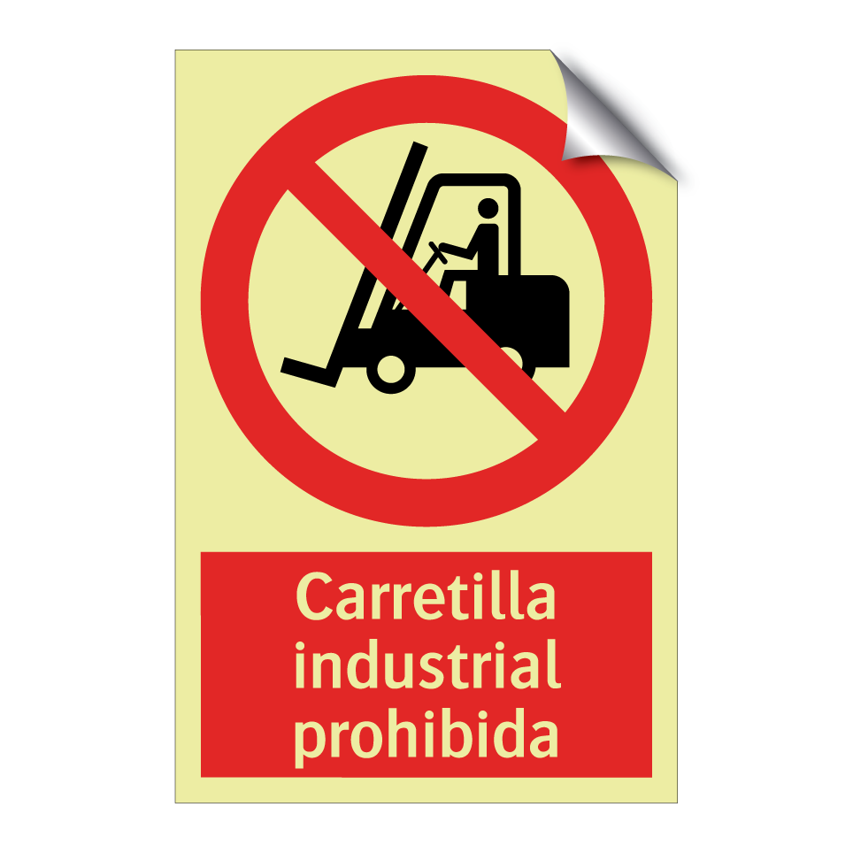 Carretilla industrial prohibida