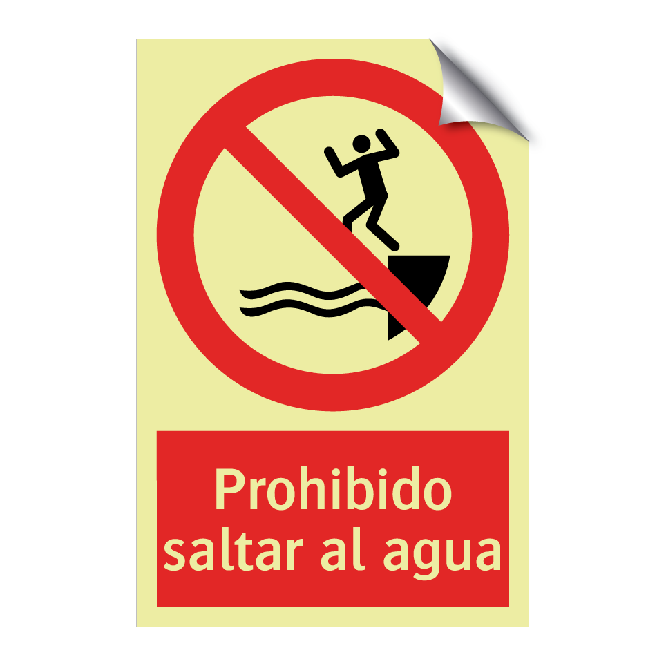 Prohibido saltar al agua