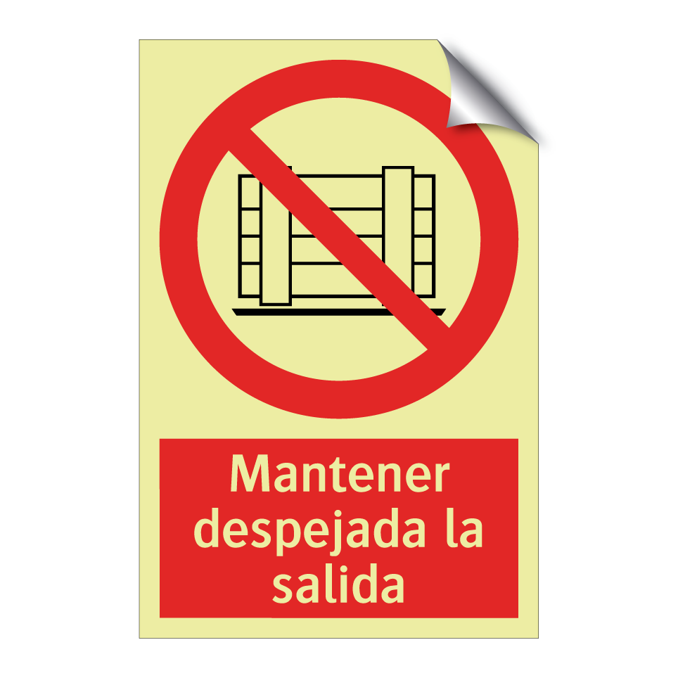 Mantener despejada la salida