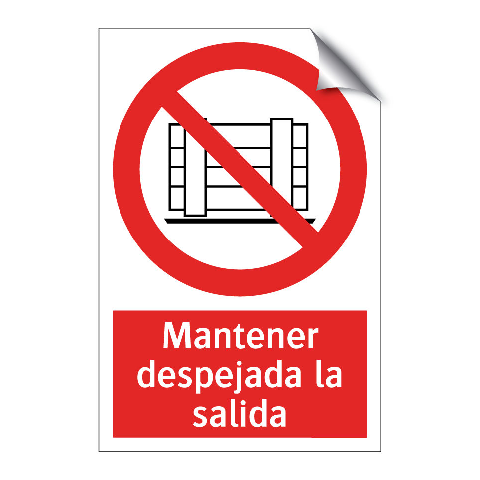 Mantener despejada la salida