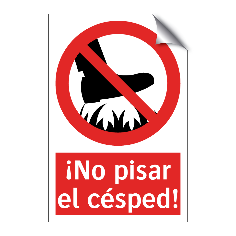 ¡No pisar el césped!