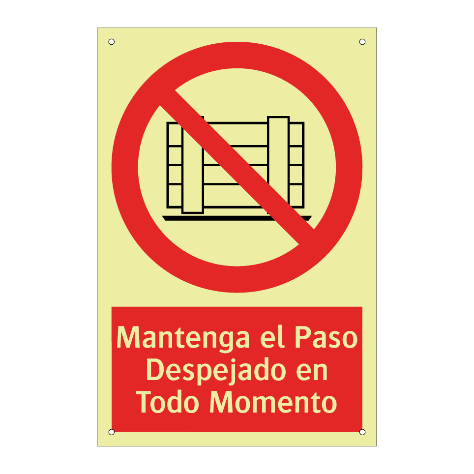 Mantenga el Paso Despejado en Todo Momento