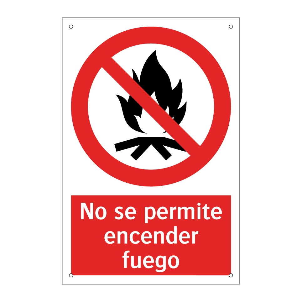 No se permite encender fuego