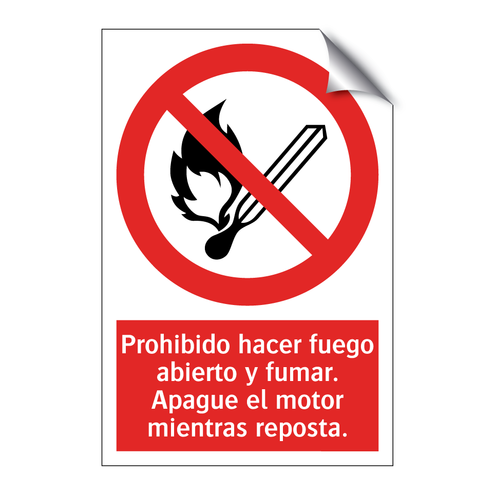 Prohibido hacer fuego abierto y fumar. Apague el motor mientras reposta.