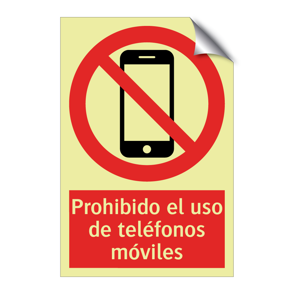 Prohibido el uso de teléfonos móviles