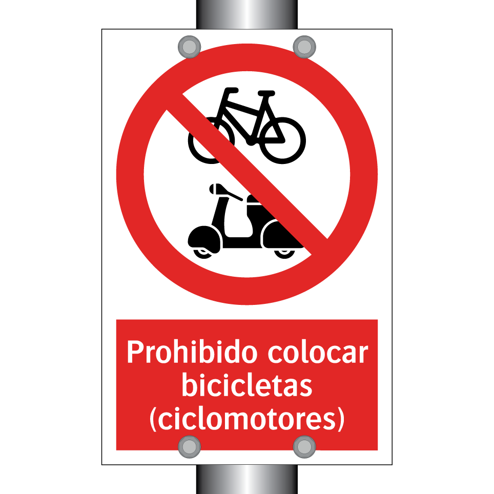 Prohibido colocar bicicletas (ciclomotores)