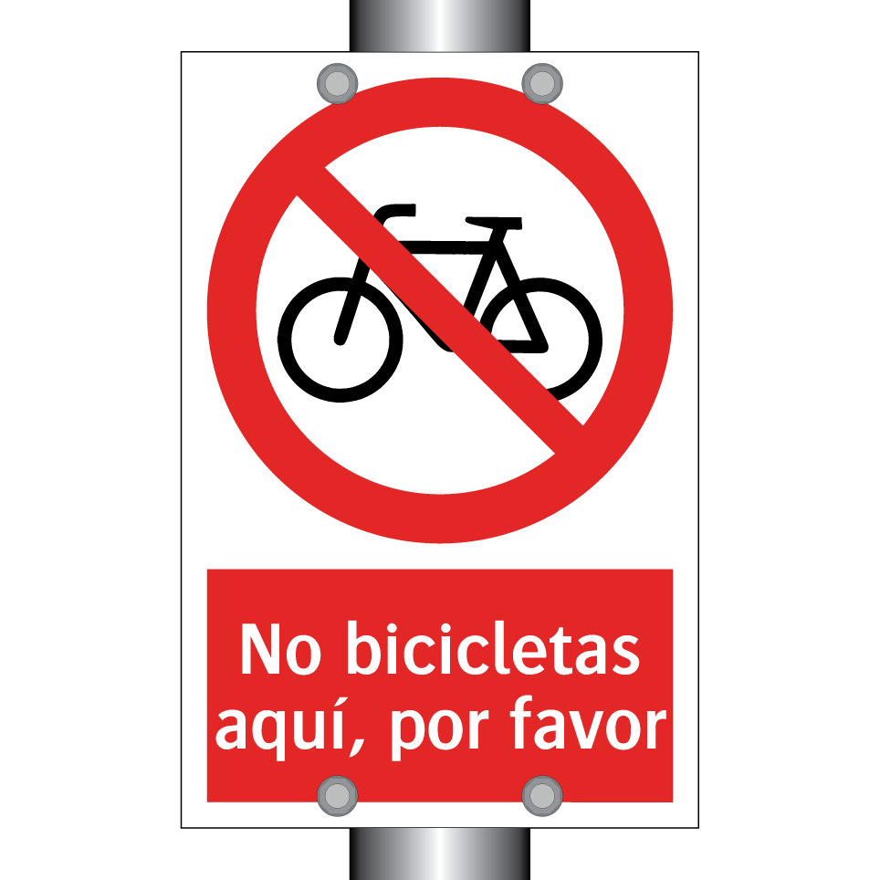 No bicicletas aquí, por favor