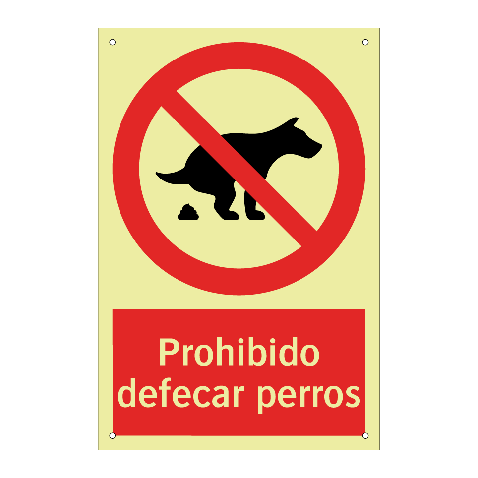 Prohibido defecar perros