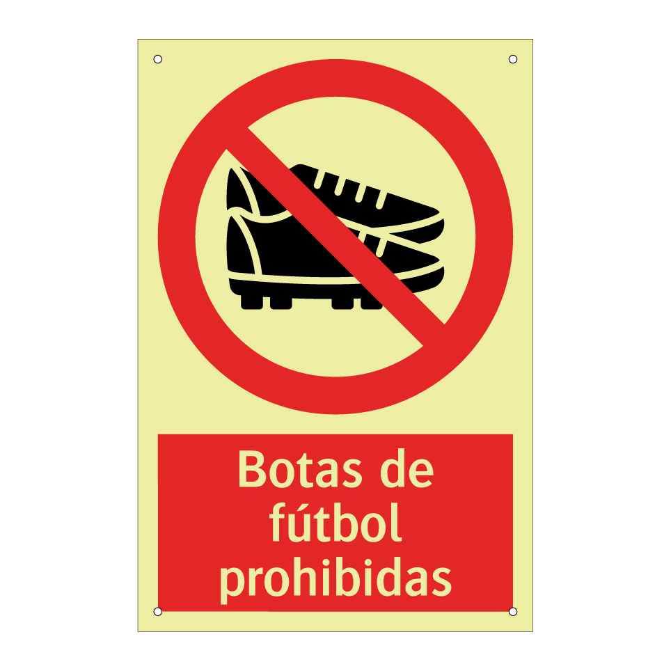 Botas de fútbol prohibidas