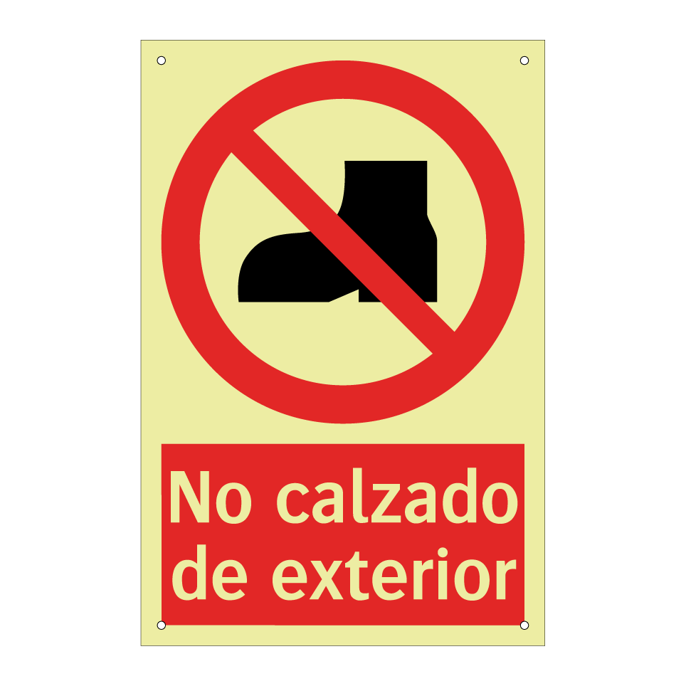 No calzado de exterior