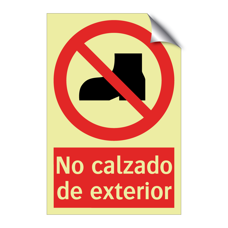 No calzado de exterior