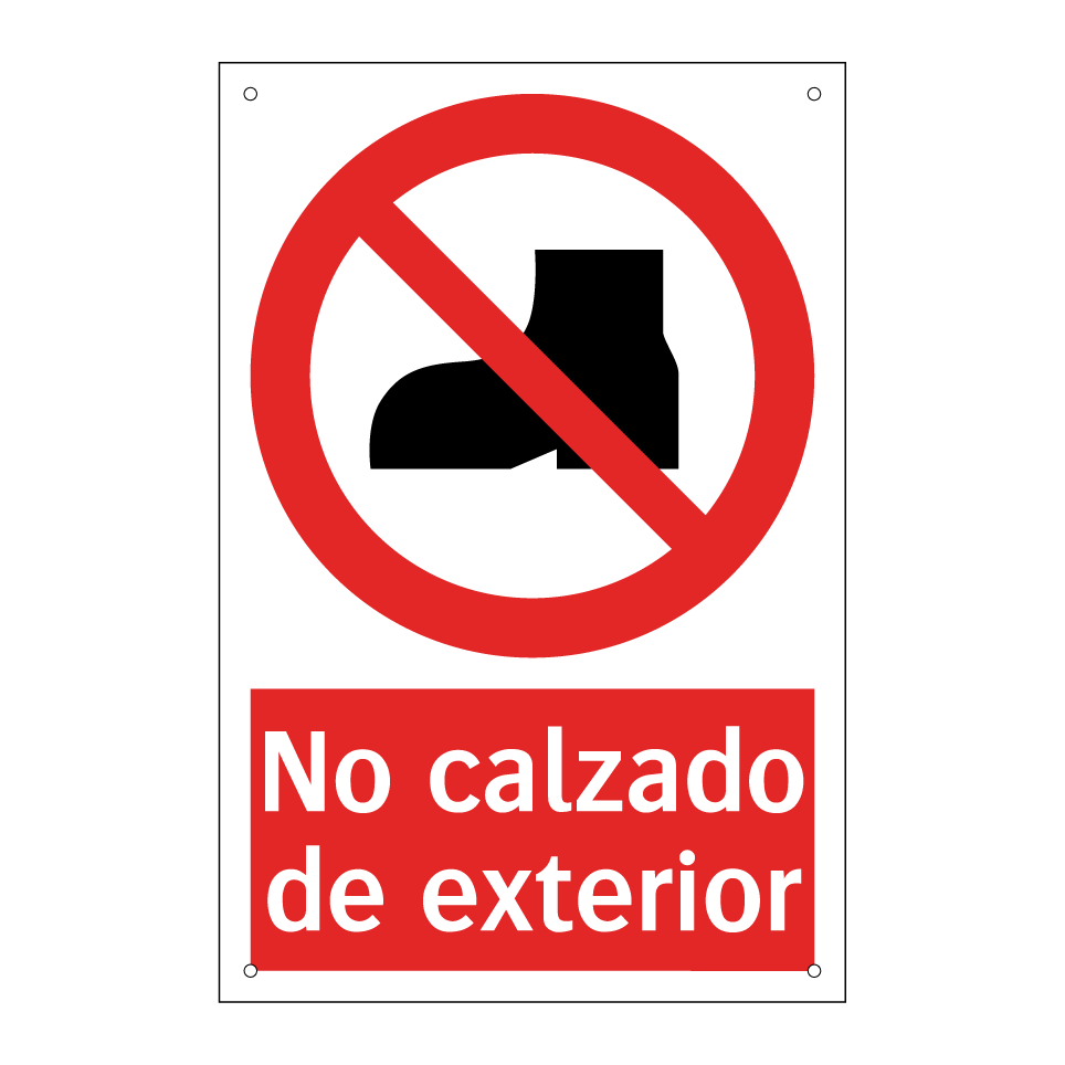 No calzado de exterior