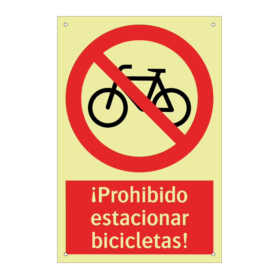 ¡Prohibido estacionar bicicletas!