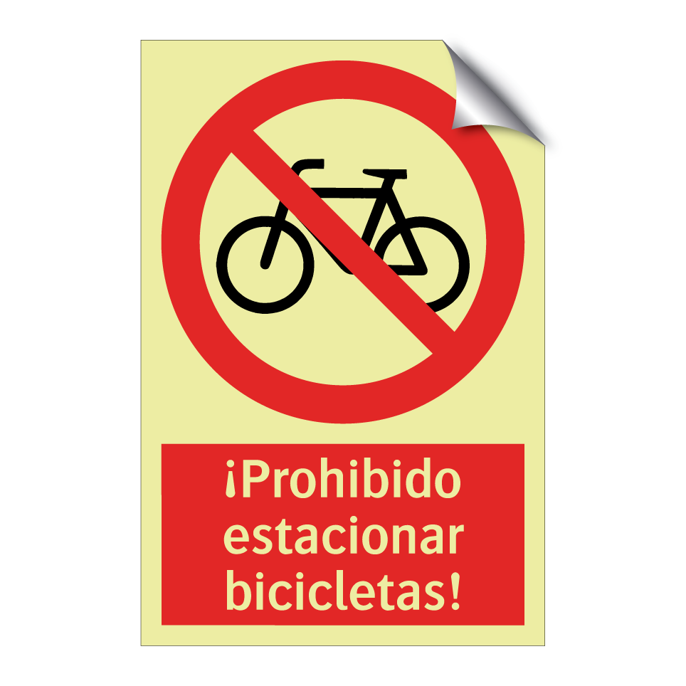 ¡Prohibido estacionar bicicletas!
