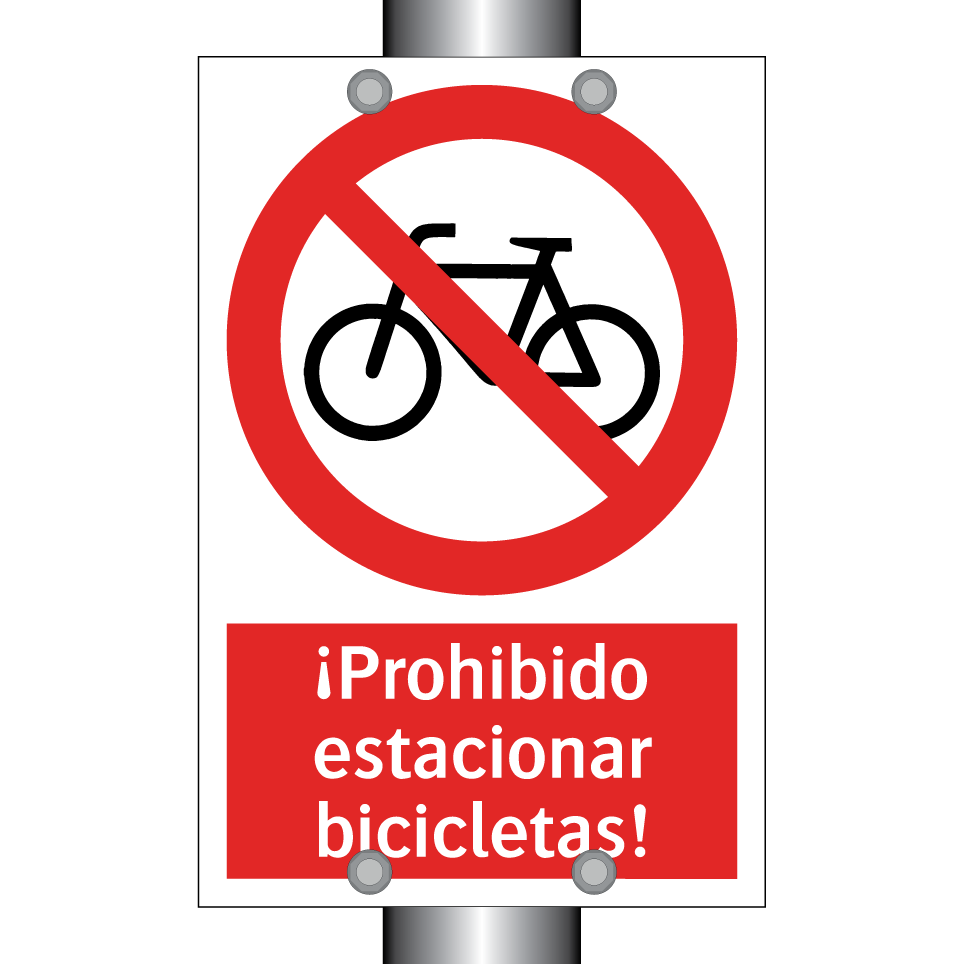 ¡Prohibido estacionar bicicletas!