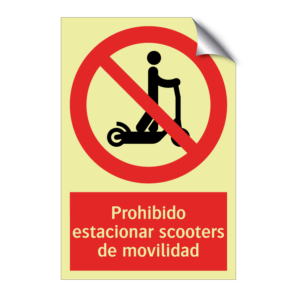 Prohibido estacionar scooters de movilidad
