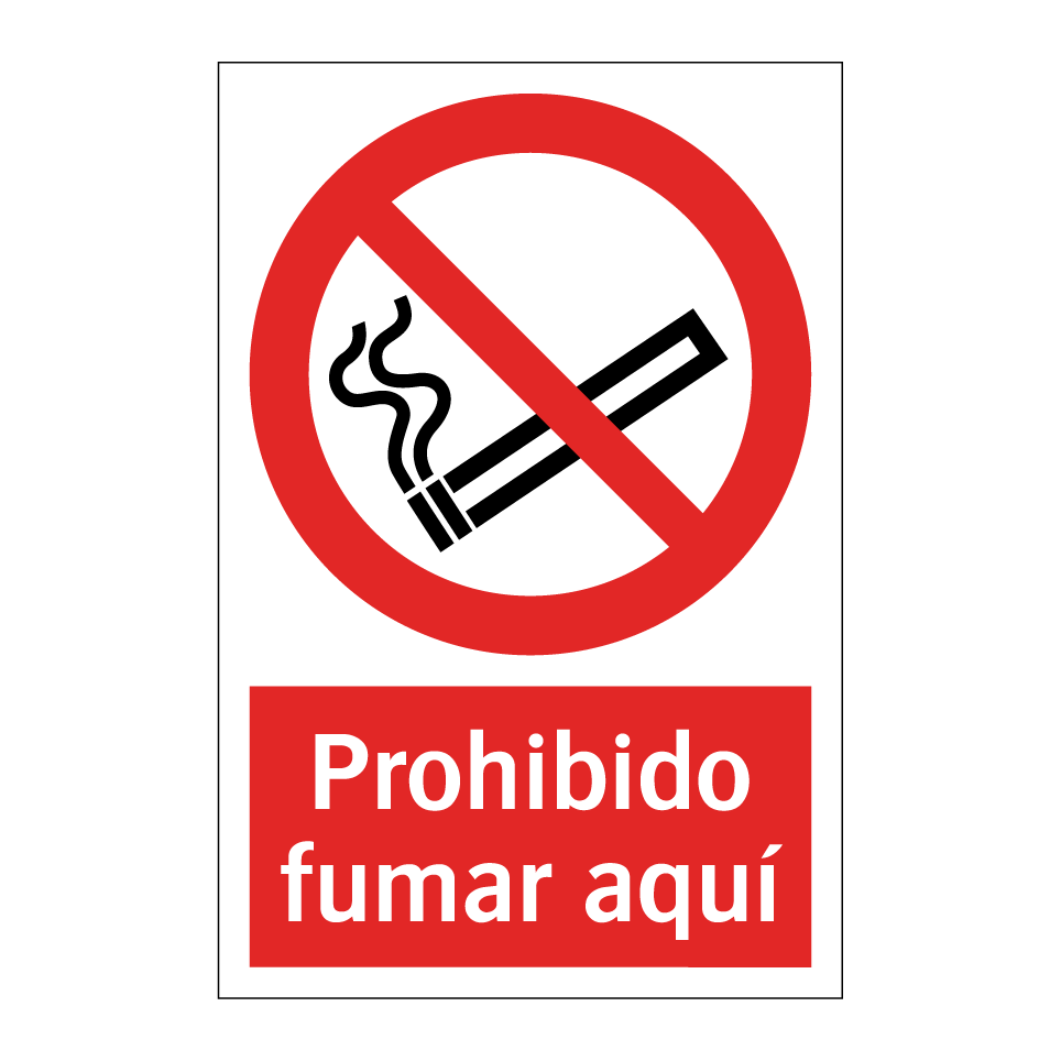 Prohibido fumar aquí